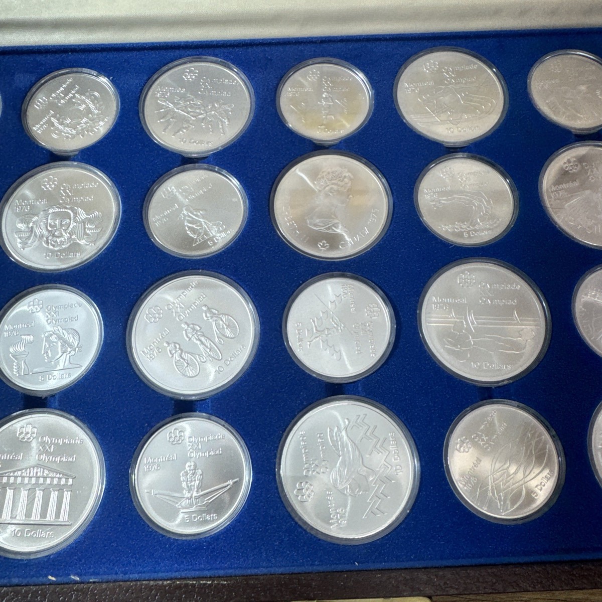 1976 Canadian Olympic Silver Coin Set 28 Coins .925 with Original