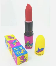 MAC M·A·C Powder Kiss Lipstick in TURN UP YOUR LUCK Red New Boxed Limited Ed