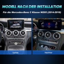 F&uuml;r Mercedes W205 X203 W447 12,3" 8+256GB Android Auto CarPlay Display GPS Navi