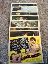 Vintage Movie Lobby Cards (8) "Homecoming" 1948 Clark Gable Lana Turner
