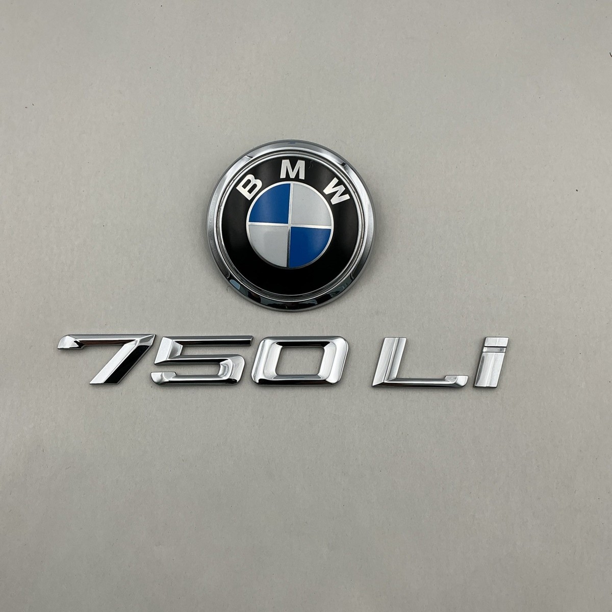 2006-08 BMW 750Li Complete Set Factory OEM Emblems Rear Trunk Deck