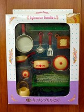Sylvanian Families K74 Kitchen Grill Set Vintage Rare Authentic Toy Collectible