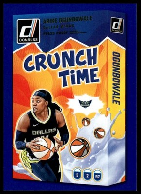 2025 Donruss WNBA #1 Arike Ogunbowale Crunch Time Press Proof Blue