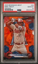2023 Bowman's Best Mike Trout Orange Refractor #/25 Angels PSA 10 GEM MINT