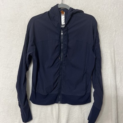 Lucy Athletic Full Zip Jacket Navy Athleisure Activewear Pockets Women's Size M