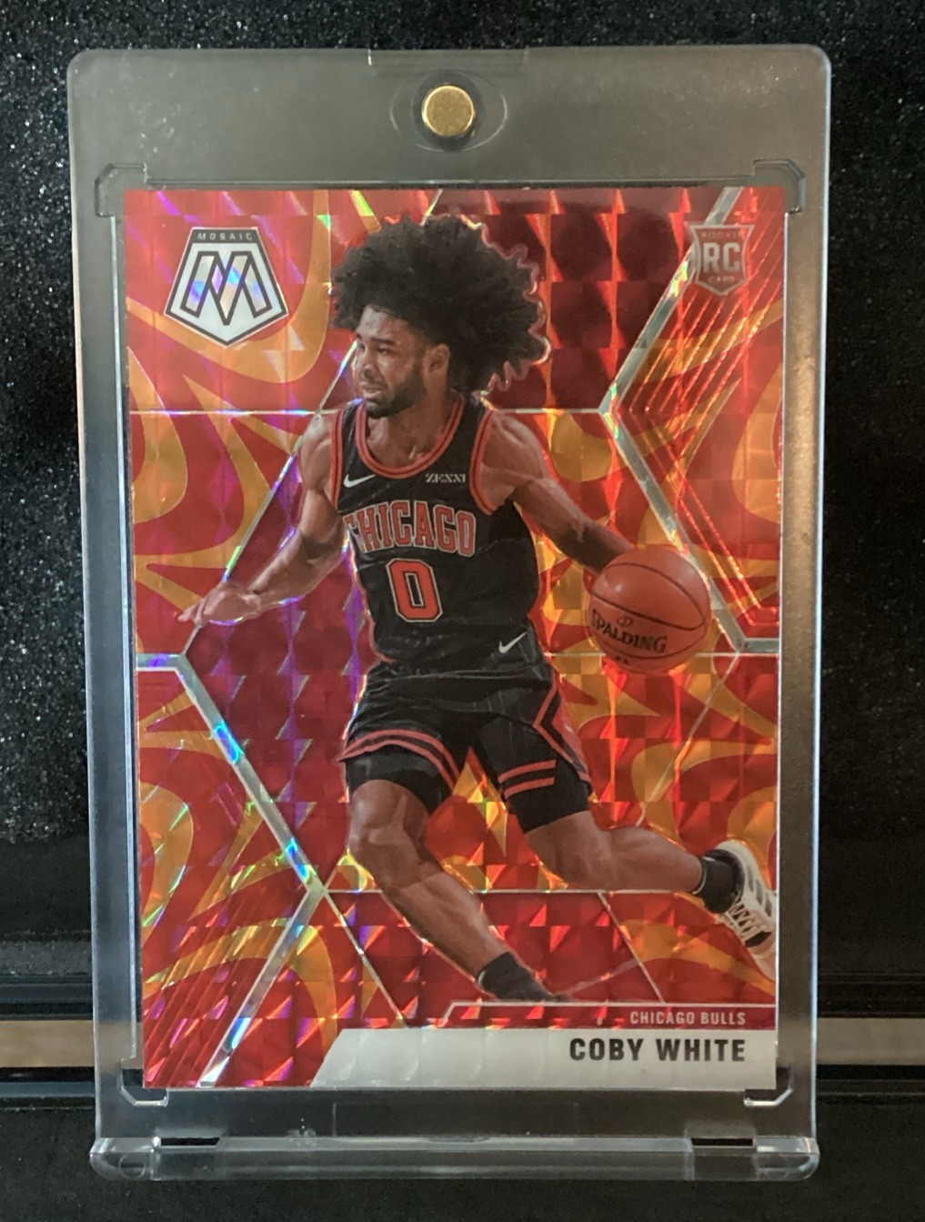 2019-20 Panini Mosaic Coby White #211 Reactive Orange Prizm (RC)