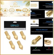 3D Printer Nozzles 0.4mm 5 Pack Brass M6 Hotend Extruder for Ender 3 V3 SE