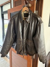 Cockpit USA Vintage A-2 Brown Leather Air Force Bomber Jacket Size L.