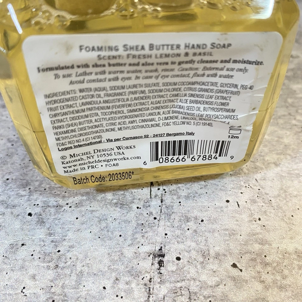 Jabón de manos espumoso Michel Design Works ALBAHACA LIMÓN 530 ml manteca de karité lavado Foto 4 de 4