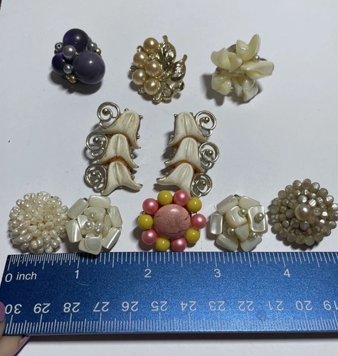 Vintage Cluster Beaded Mixed Single Crafting Earrings CRF2-30 - Picture 2 of 4