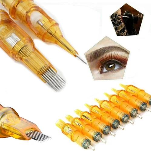 10,20,40,100pcs Disposable Needle Cartridge Sterile Tattoo Needle RL,RS,M1,RM - product listing photo