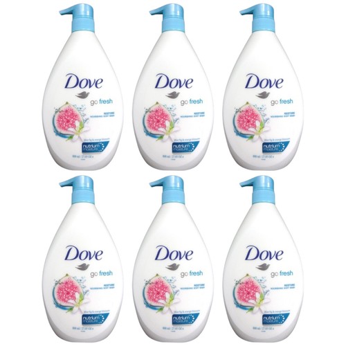 Dove Blue Fig & Orange Blossom Nourishing Body Wash, 27.05 oz 800ml (Pack of 6) - Picture 1 of 2