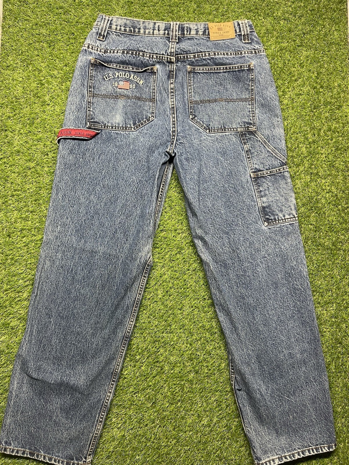 VTG US Polo Assn Jeans Men 34x34 Carpenter Wide Leg Relaxed Fit Skater Baggy Y2K