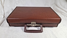 Brown Cassette Tape Carry Case - Holds 30