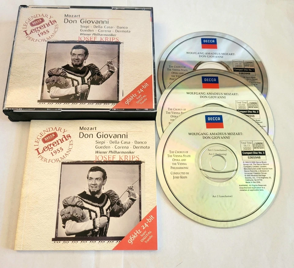 Mozart: Don Giovanni- Josef Krips/Siepi/Danco/Corena - 3CDs W/Booklet 7010 - Image 2 of 3