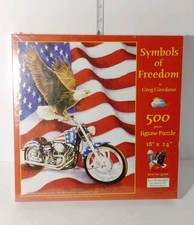 Symbols of Freedom Motorcycle Eagle 500pc Jigsaw Puzzle by SunsOut Sealed New