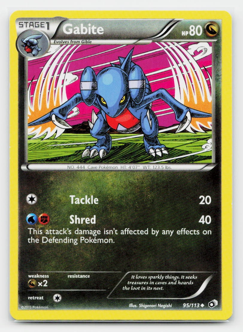 Gabite Uncommon Legendary Treasures 95/113 Pokemon TCG