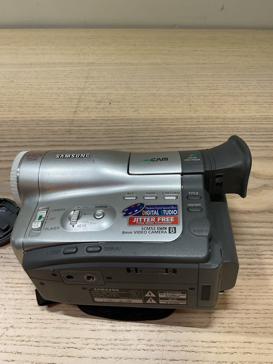 SAMSUNG SCM52 CAMCORDER 8MM ANALOGUE VIDEO CAMERA VIDEO8 TAPE