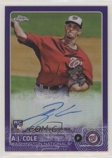 2015 Topps Chrome Rookie Auto Purple Refractor 141/250 AJ Cole #AR-AC Auto y8h