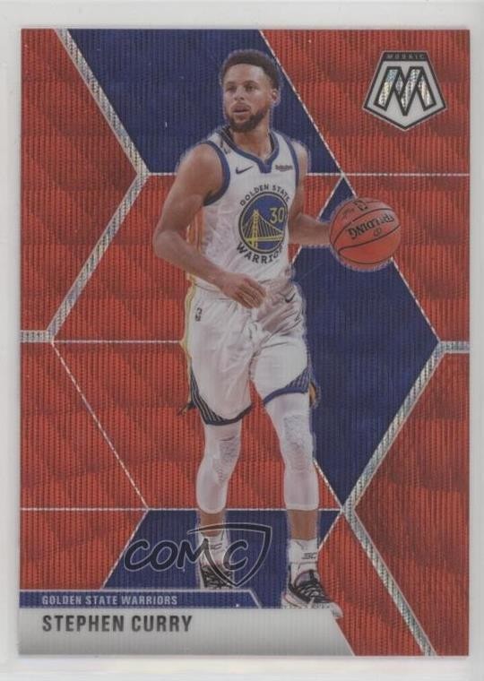 2019-20 Panini Mosaic Tmall Red Wave Prizm Stephen Curry #70 0s5s