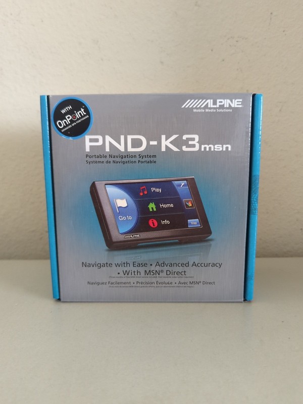 Alpine Electronics PND-K3 MSN Direct Portable Navigation System GPS 