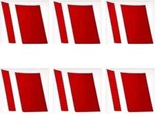 6-Piece Reflective Wheel Rm Decal Stripes, 2.36 x 2.75 Inch Tire S Color: Red