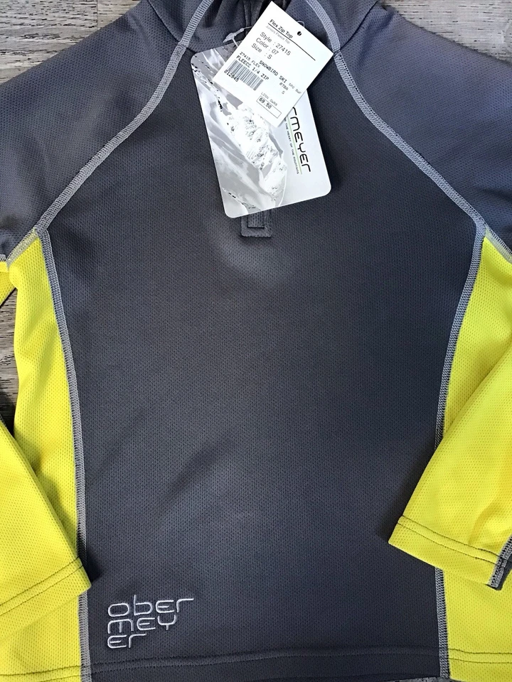 OBERMEYER Juvenil S Flex Cuarto Cremallera 1/4 TOP Jóvenes Niños Nuevo con Etiquetas Manga Larga Gris Nuevo Foto 3 de 4