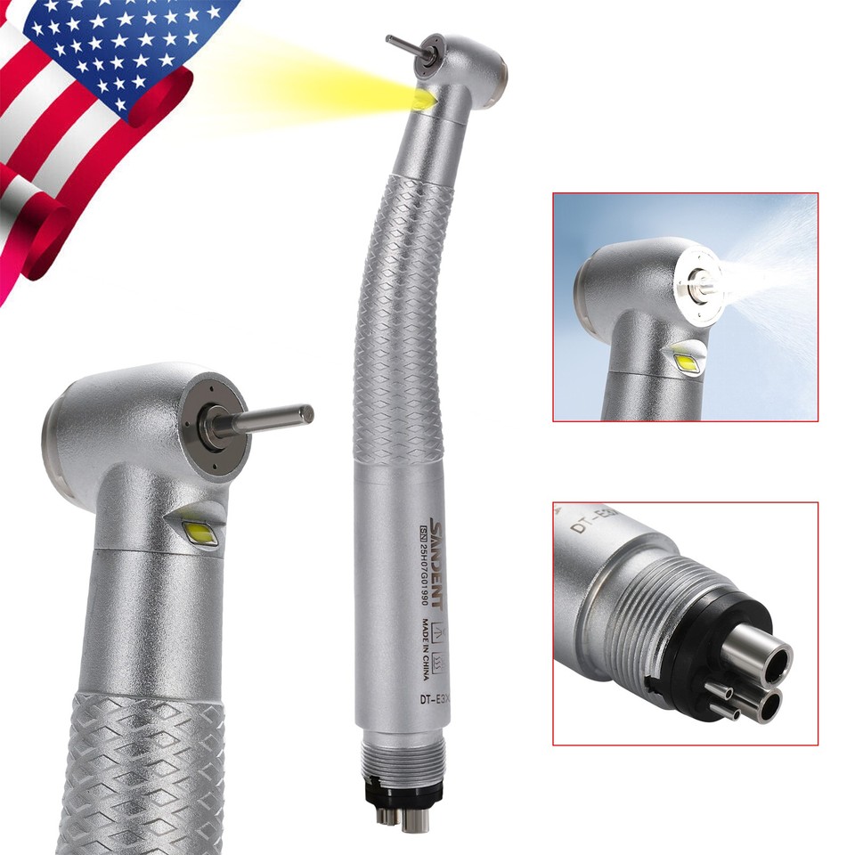 1-10*Dental E-generator LED High Speed Handpiece Standard 4 Spray 4H ...