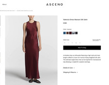 Asceno Valencia Dress Maroon Satin - never worn - L