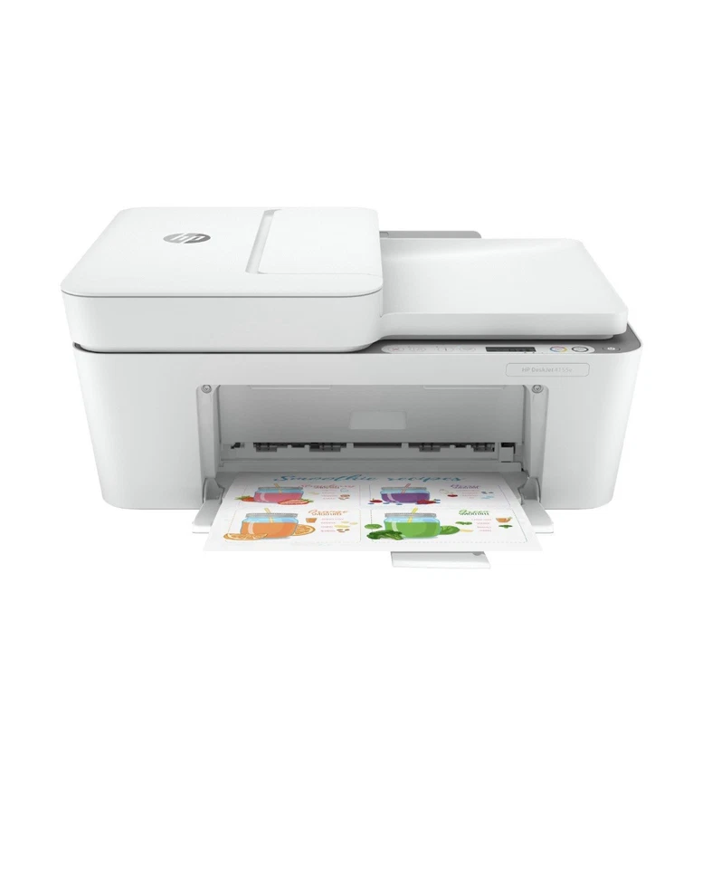 HP Deskjet Plus 4155e Wireless All-in-One Color Inkjet Printer No Power Cord - Image 2 of 4