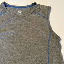 SD Revolution Sleeveless Athletic Shirt, Heather Gray, Size Large