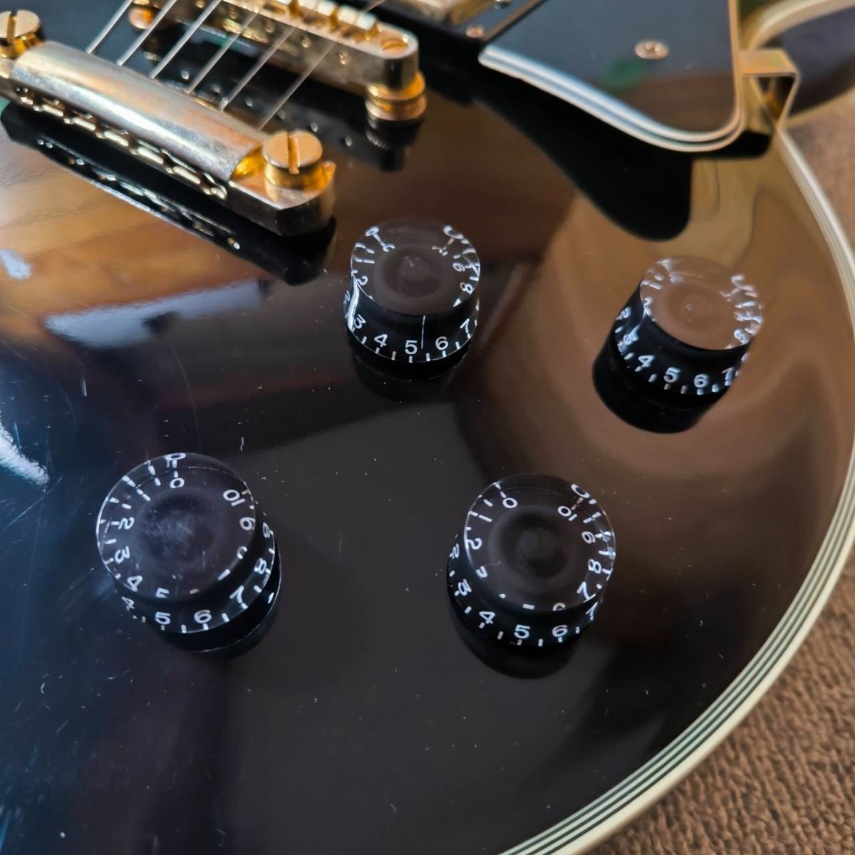 Grass Roots Les Paul Custom Model Black ESP Electric Guitar 3.86kg