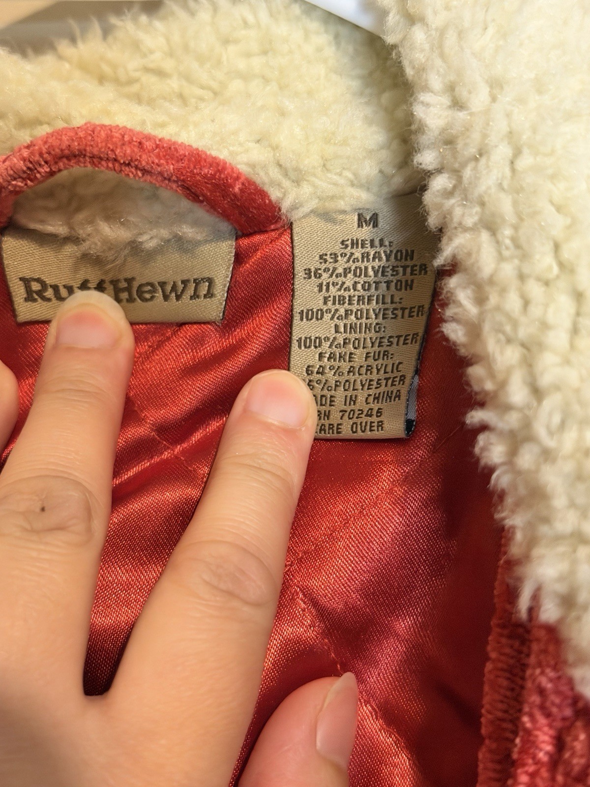 Y2K RuffHewn Medium Red Button Down Jacket - image 4