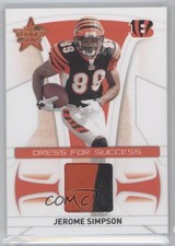 2008 Leaf Rookies & Stars Dress For Success Prime 13/25 Jerome Simpson #DS-4 0a7