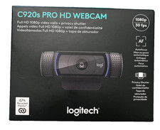 NEW LOGITECH C920s PRO HD WEBCAM FULL HD 1080p PRIVACY SHUTTER 960-001257 BLACK