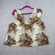 Vintage Victoria Secret Lingerie Top Womens Medium Sheer Floral Made in USA
