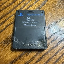 Sony OEM Genuine Playstation PS1, PS2 Black Memory Card SCPH-10020