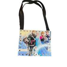 Disney Frozen Shoulder Bag Elsa Anna Olaf Studded Winter Snow Colorful Whimsical