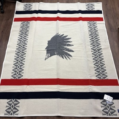 Pendleton Heroic Chief Blanket Ivory Chief Collection 64x80 Wool
