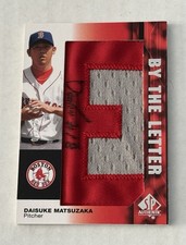 Daisuke Matsuzaka 2008 SP Authentic By The Letter E Signatures Patch Auto 07/10
