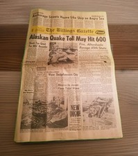 THE BILLINGS GAZETTE MONTANA MARCH 29 1964 ALASKAN QUAKE TOLL MAY HIT 600 