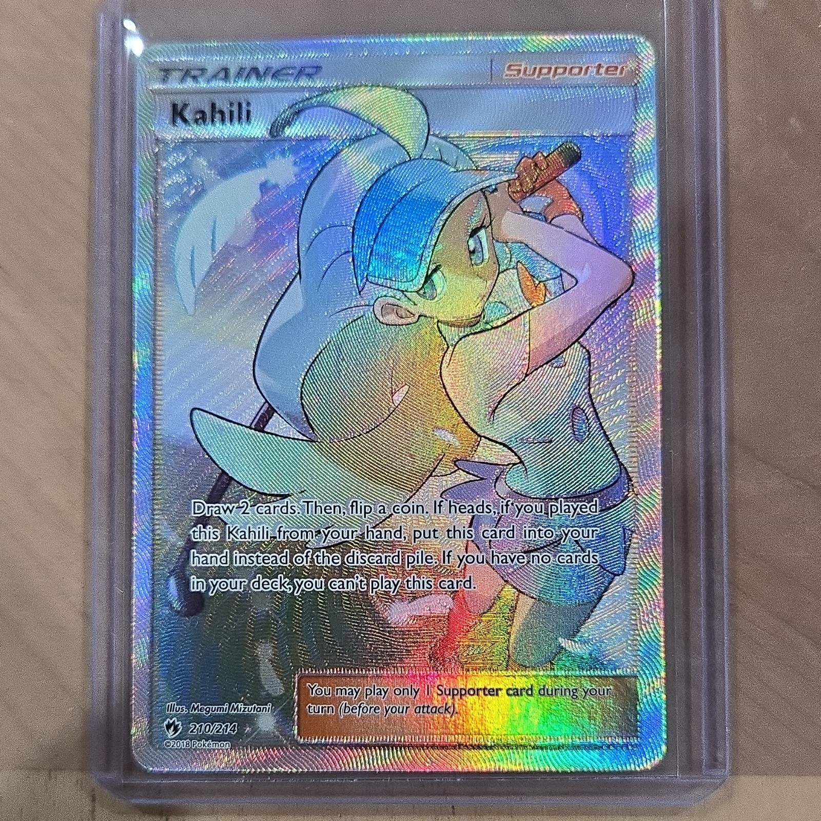 Kahili 210/214 Full Art Trainer Lost Thunder Pokémon Card NM