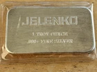 New ListingVintage JELENKO DENTAL  - Engelhard Mint  - Silver Art Bar -  1 Oz. - 1985