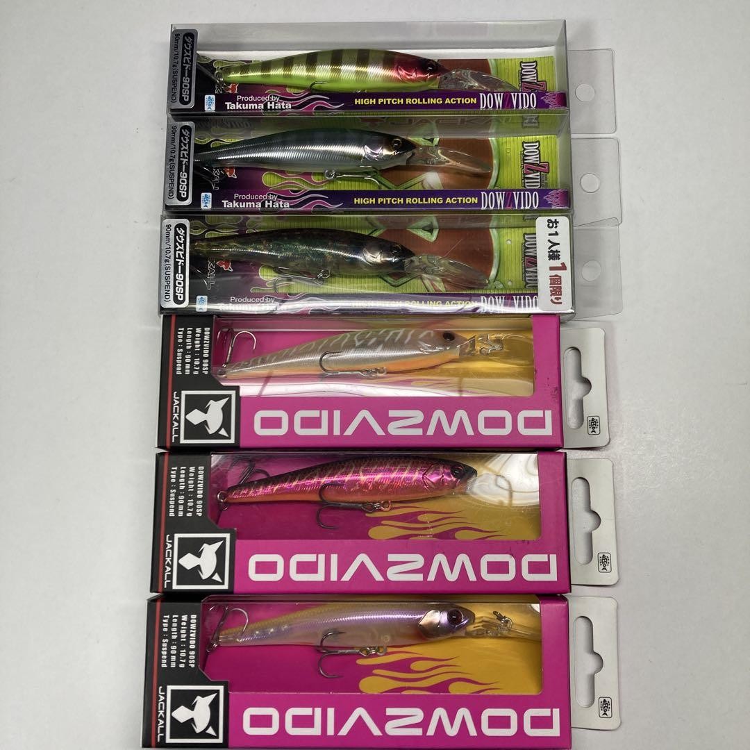 Jackall Dowzvido 90SP Jerkbait Minnow Fishing Lure Set of 6
