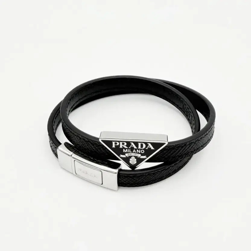 Prada Saffiano Double Strap Triangular Logo Brace… - image 3