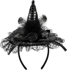 Witch Hat Headband for Women, Halloween Costume Accessory