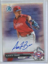 Alberto Tirado 2017 Bowman Chrome Refractor Autograph Rookie #250/499