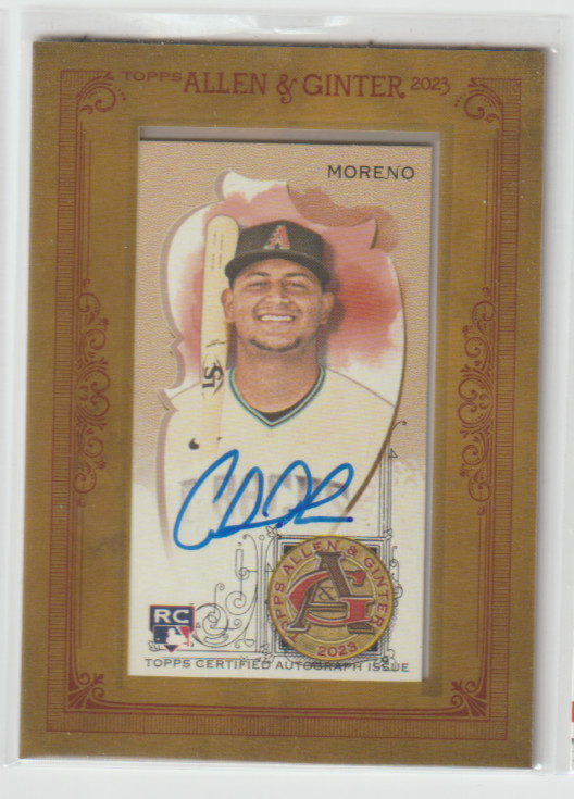 2023 Topps Allen & Ginter Gabriel Moreno Framed Mini On-Card Auto RC SP #MA-GM