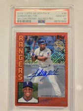 PSA 10 2019 Topps Silver Pack Series 2 - 1984 Adrian Beltre Red Signatures /5