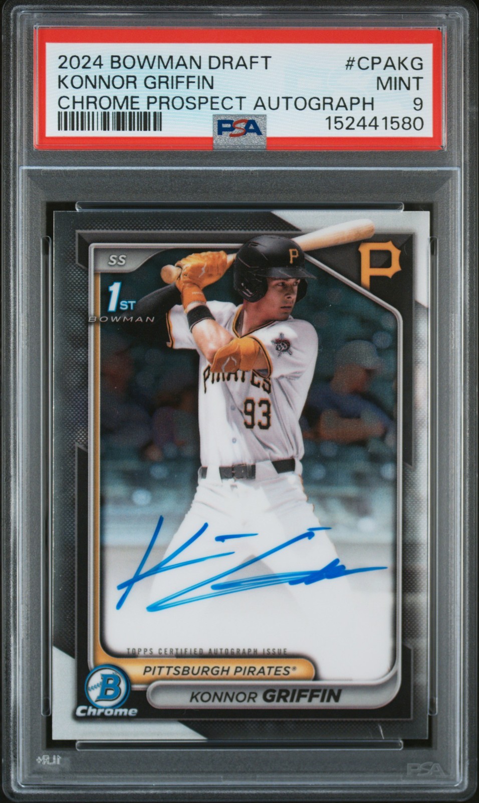 2024 BOWMAN DRAFT CHROME PROSPECT AUTOS #CPAKG KONNOR GRIFFIN PSA 9
